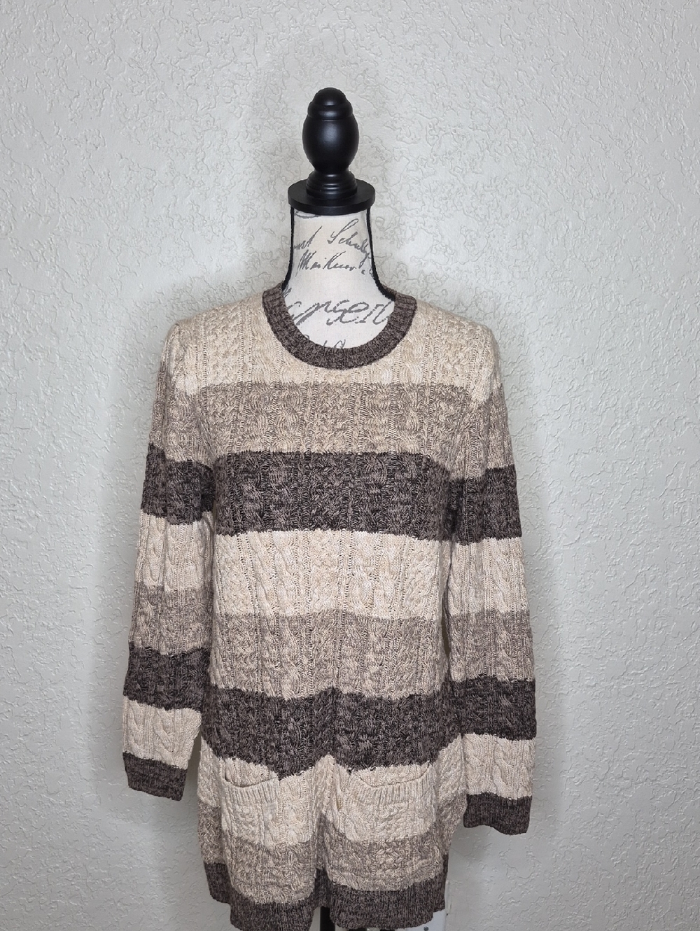Jeanne Pierre Striped Sweater Size L